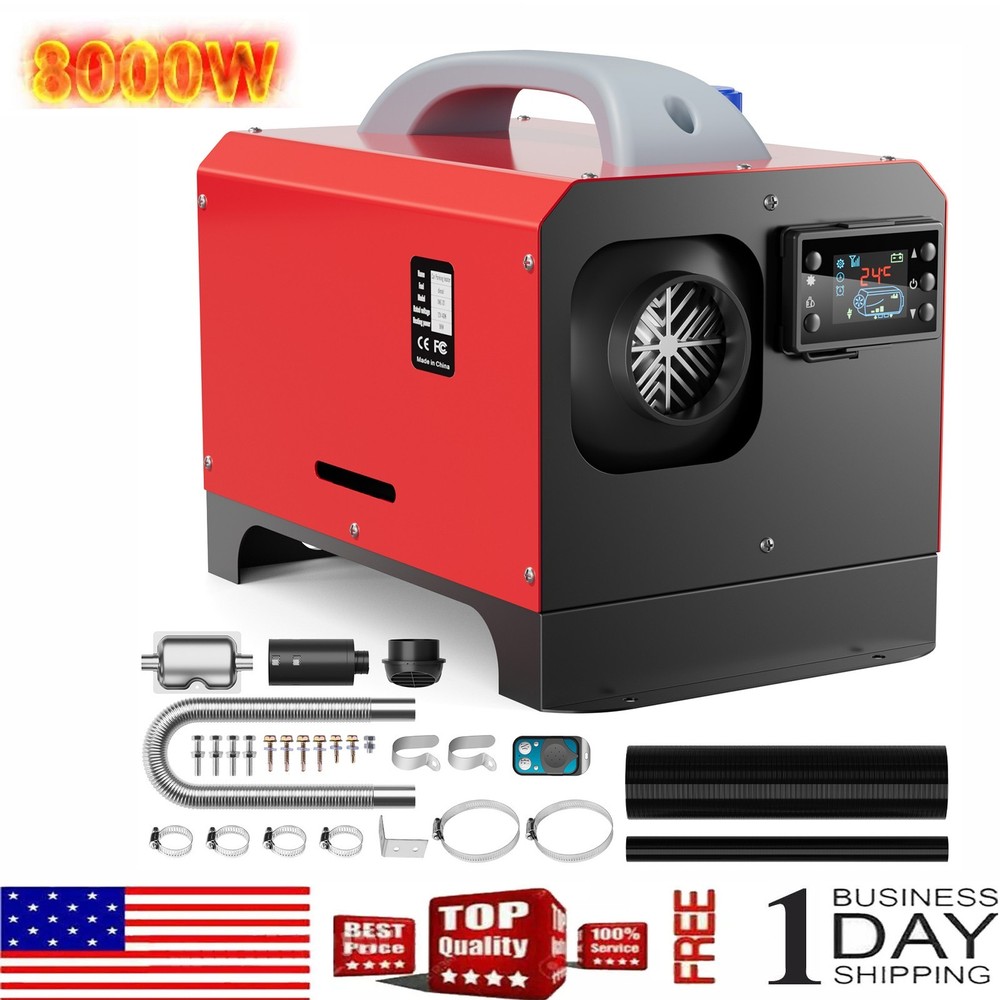 Diesel Air Heater All-in-one 12V 8KW with LCD Remote Control for Car RV Indoors