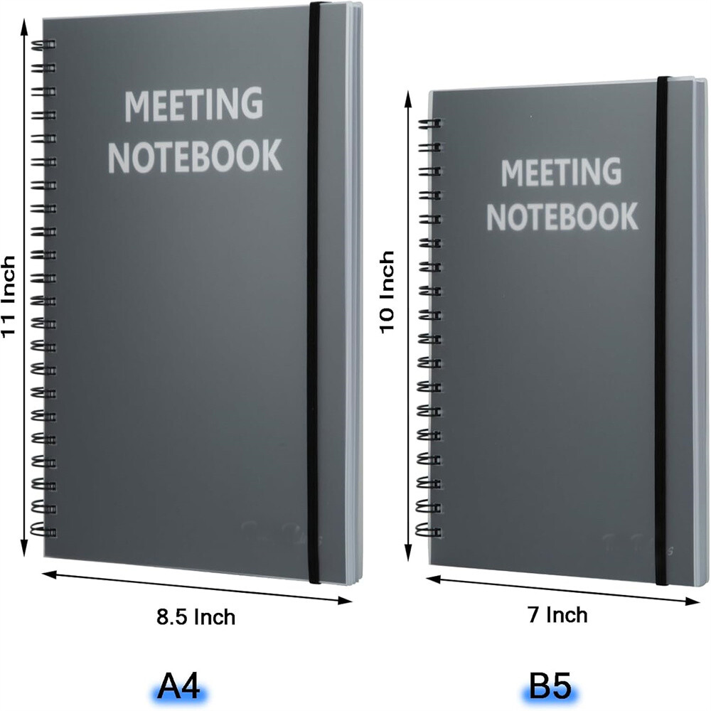 Professional Notebook Spiral Metting Notebook 8.5" X 11" 120 Sheets 2 Pack