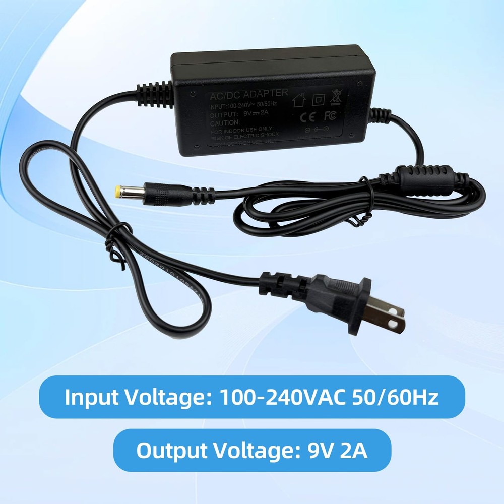 DC 9V Power Cord Fits Alesis Command Mesh Nitro Max Pro Electronic Drum Kit