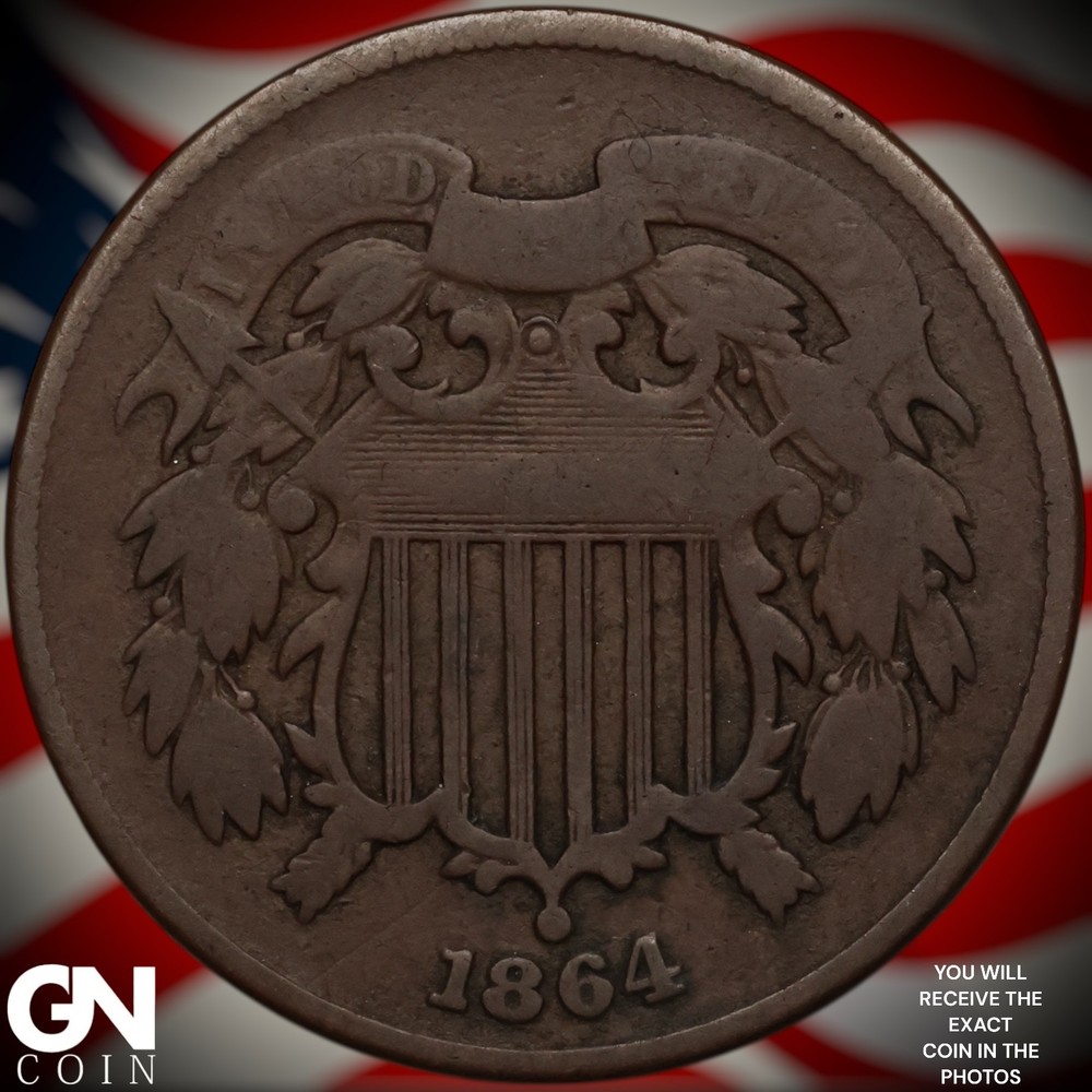 1864 2 Cent Piece A3002