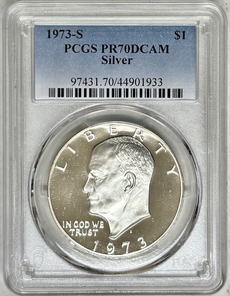 1973 S EISENHOWER SILVER DOLLAR PROOF PCGS PR70DCAM