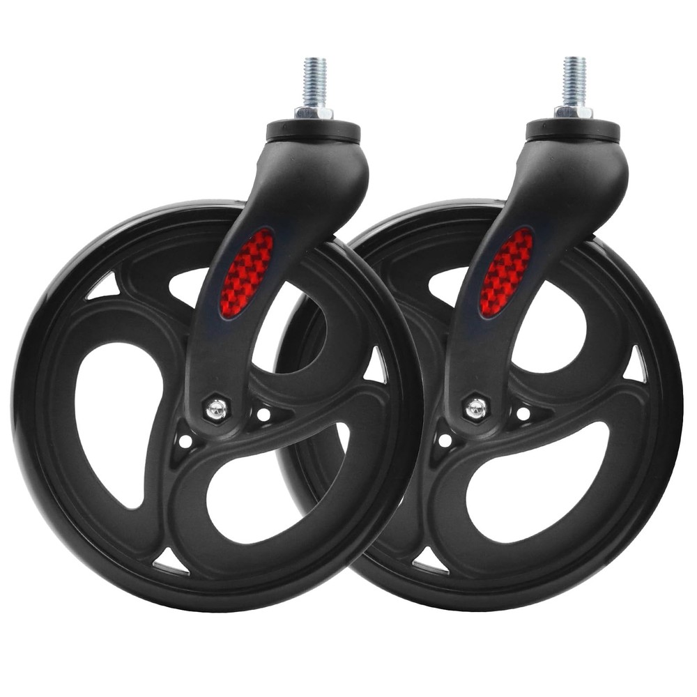 2 Pack 8 Inch Wheelchair Front Wheels Replacement with Front Fork Drive Front...