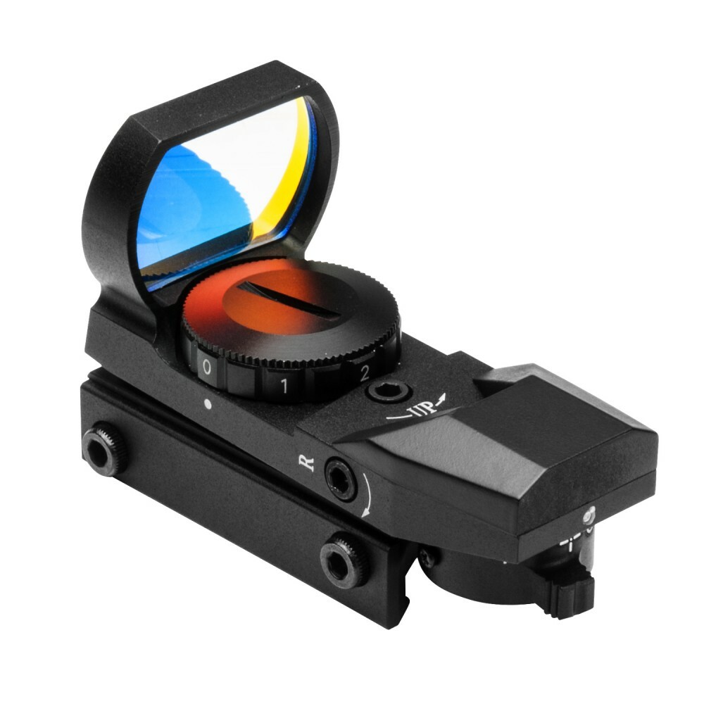 VISM Red Dot 4 Reticle Reflex Sight Site Optic BLACK Weaver Mount