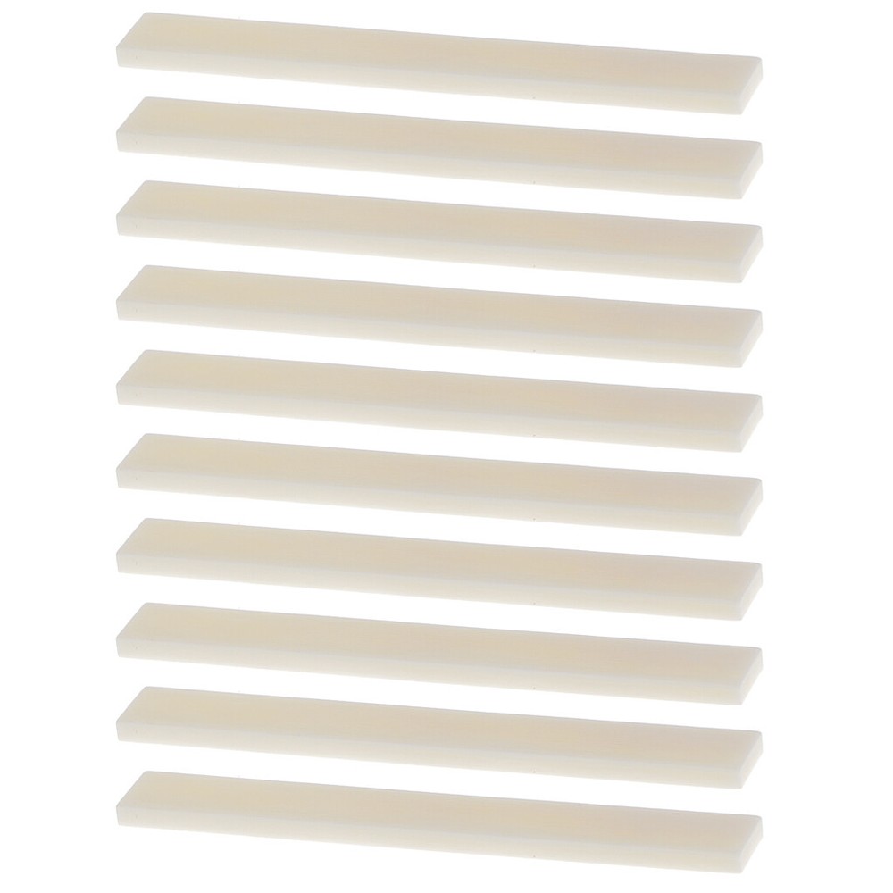 10Pc 80mm*3mm*10mm White Bone Guitar String Bridge Saddle For Acoustic Classical