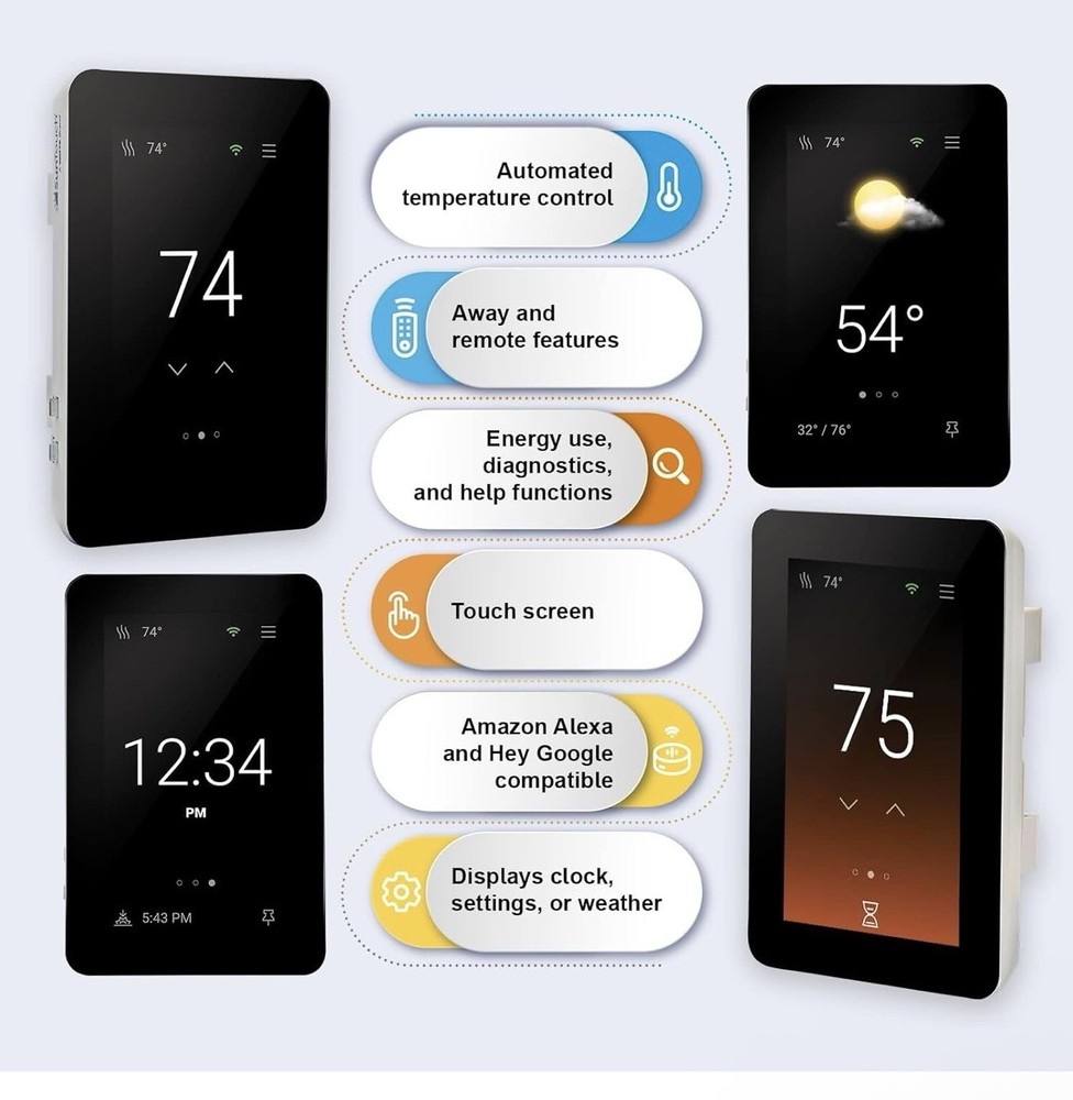 Suntouch Sunstat Connect Plus Touchscreen Programmable Smart Wi-Fi Thermostat