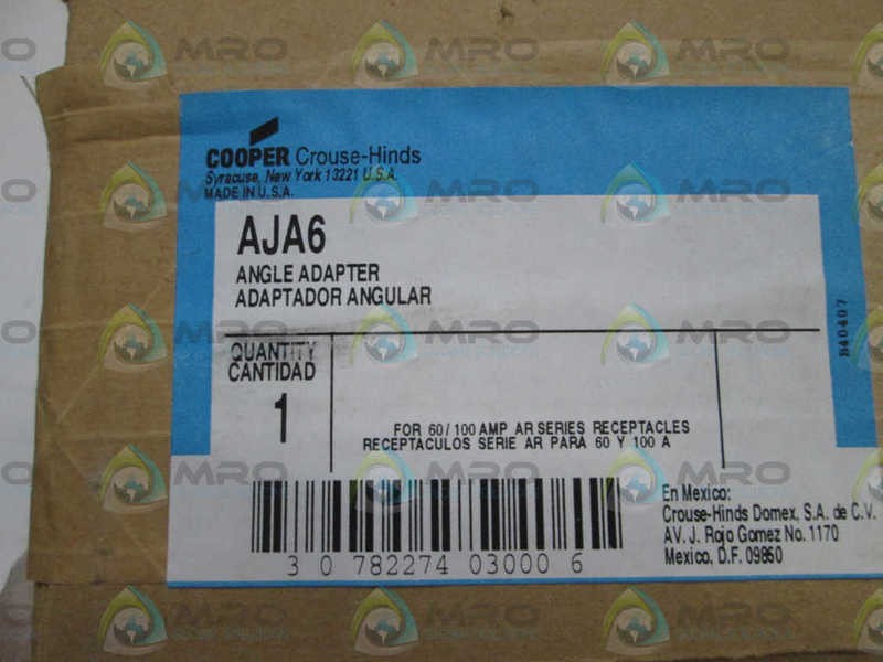 CROUSE-HINDS ANGLE ADAPTER AJA6 NSFS