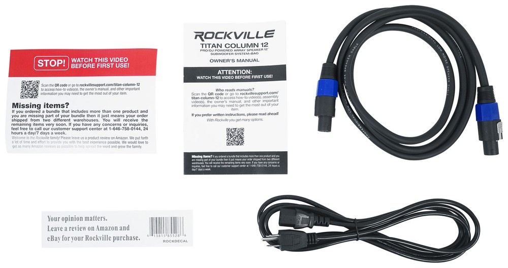 DJ Package w/(2) TITAN COLUMN 12 Powered Array Column Speakers+Subwoofer+Facade