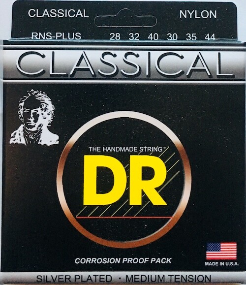 DR CN-M Nylon and Silver Plated Classical Guitar Strings; medium tension