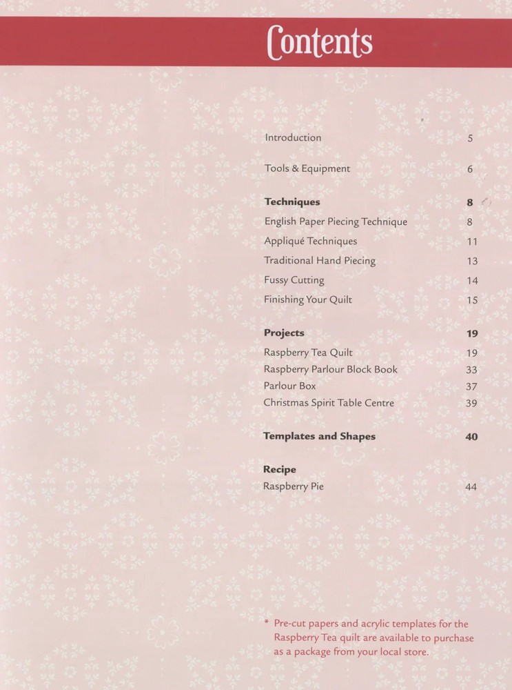 Sue Daley Raspberry Parlour Book