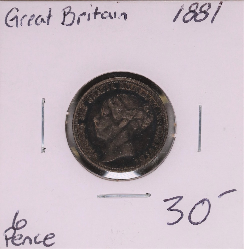 1881 Great Britain Silver Sixpence