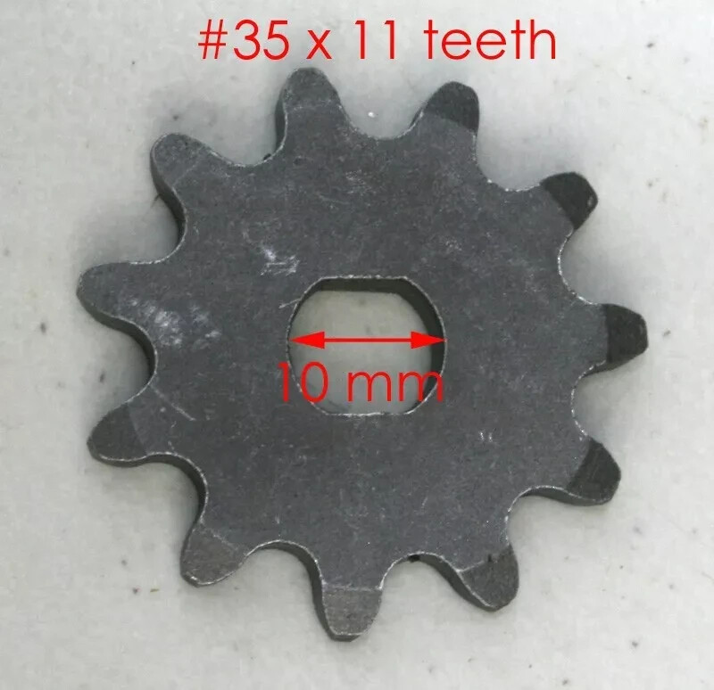 Drive Sprocket 11 Teeth FOR #35 CHAIN, Double D @10MM