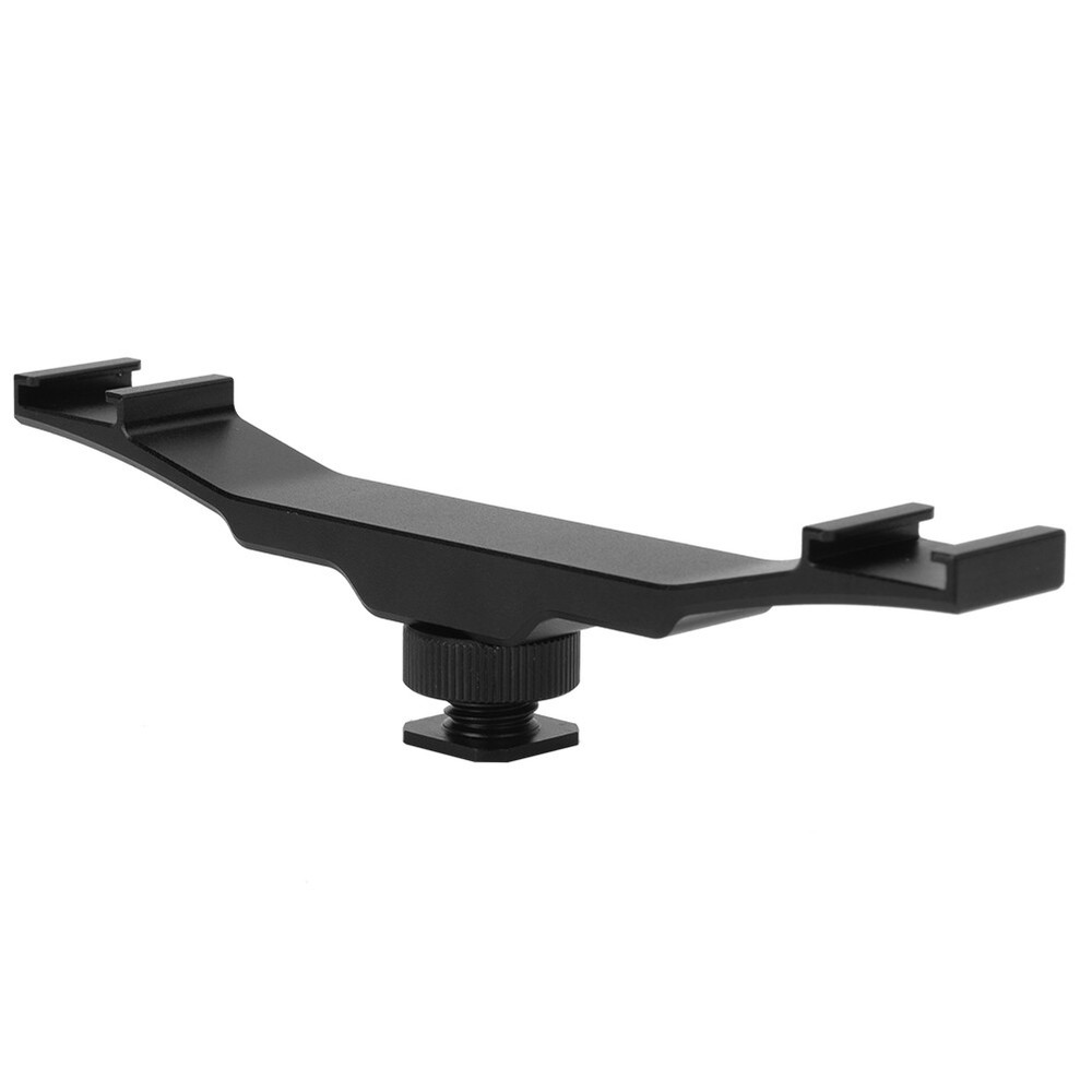 Double End Cold Shoe Mount Bracket Extension Rod For Camera Flash Fill Light Fit