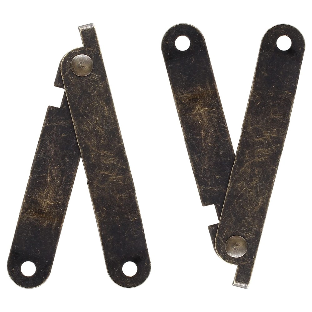 Jiozermi 2Pcs Bronze Lid Support Hinges, Left and Right Folding Small,