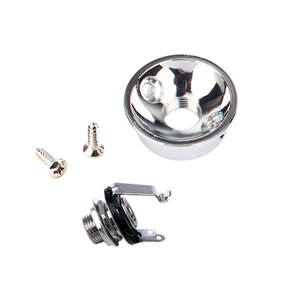 Socket Jack Plate Electrosocket Electric Guitar Chrome For Telecaster TL A