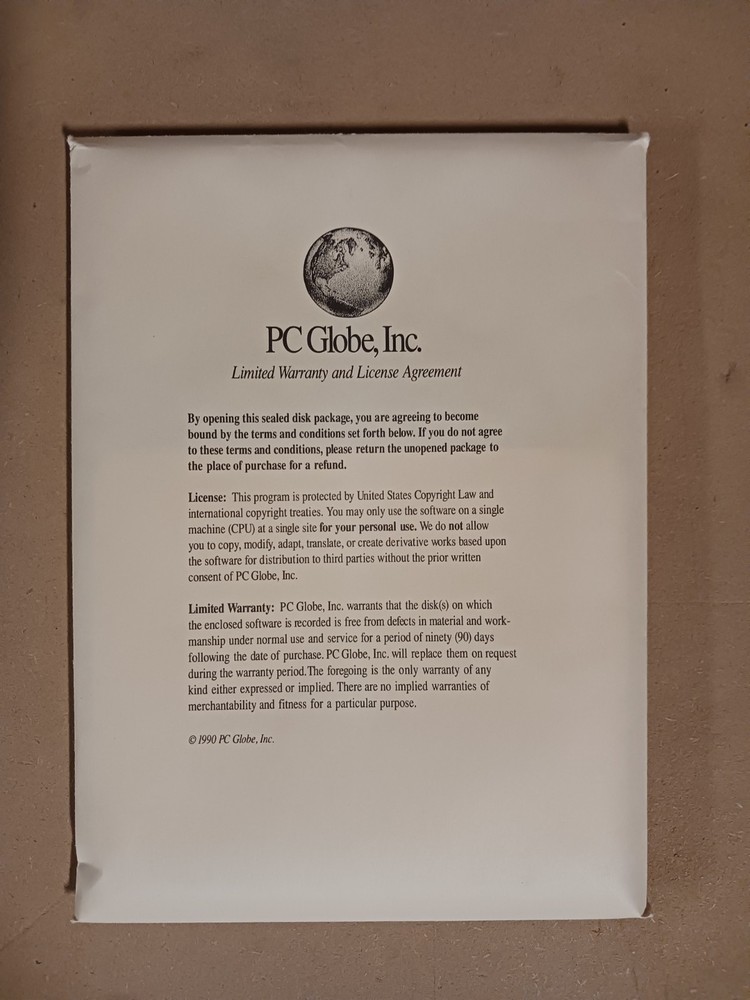 PC Globe, "Software for Everywhere", Full Map Globe for the IBM PC