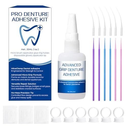 Instant Bonding Glue for Dentures & Lab Tools - Fast-Setting 15-60 Sec | Crack R