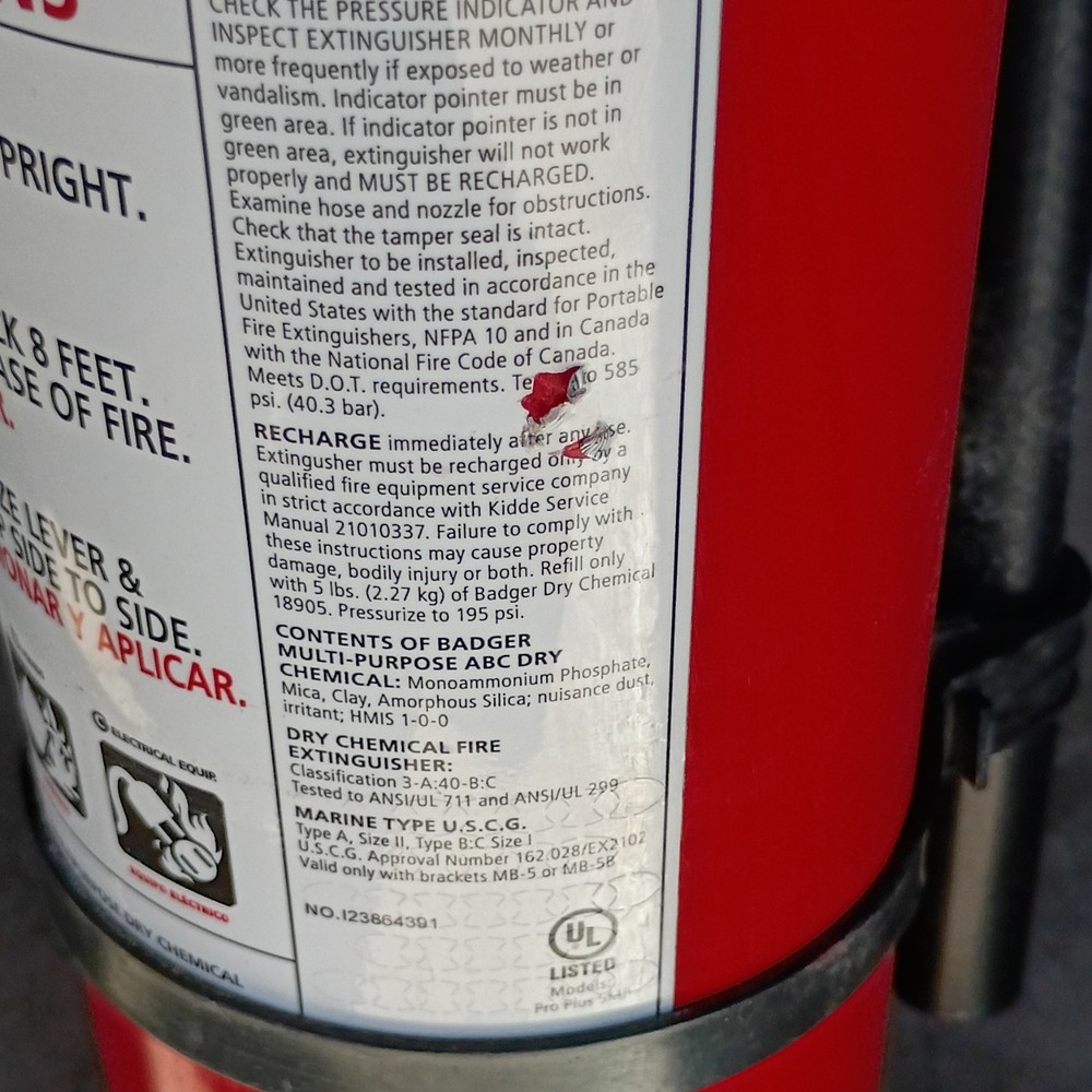 Kidde Pro Plus Multi-Purpose Dry Chemical Fire Extinguisher 2021