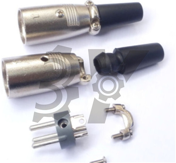 1PCS XLR Male 3-pin Plug MicrophPatch Connector NEW