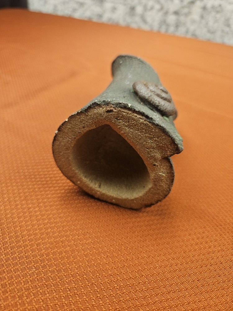 Cara Wrap Pottery Vase, Signed 7" Tall