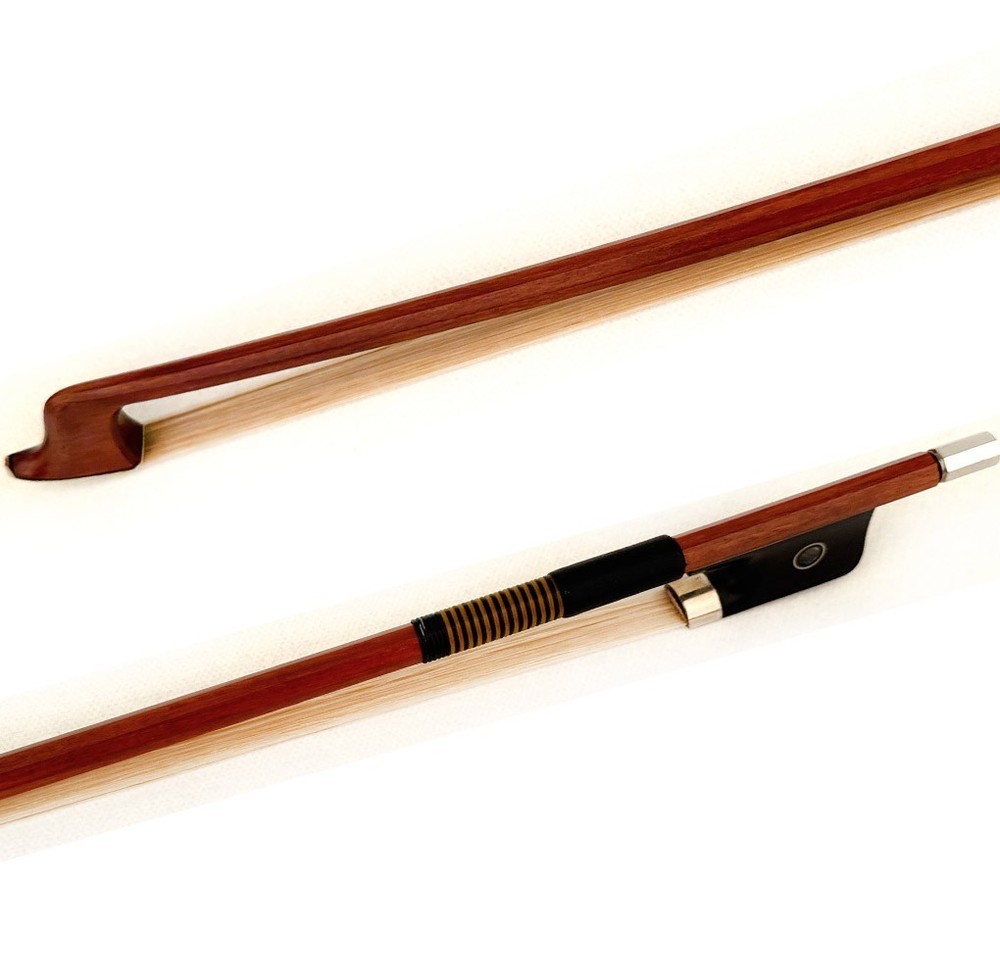 Master Pernambuco Octagonal Cello Bow 4/4 Ebony Parisan eye Frog Silver Part 80g