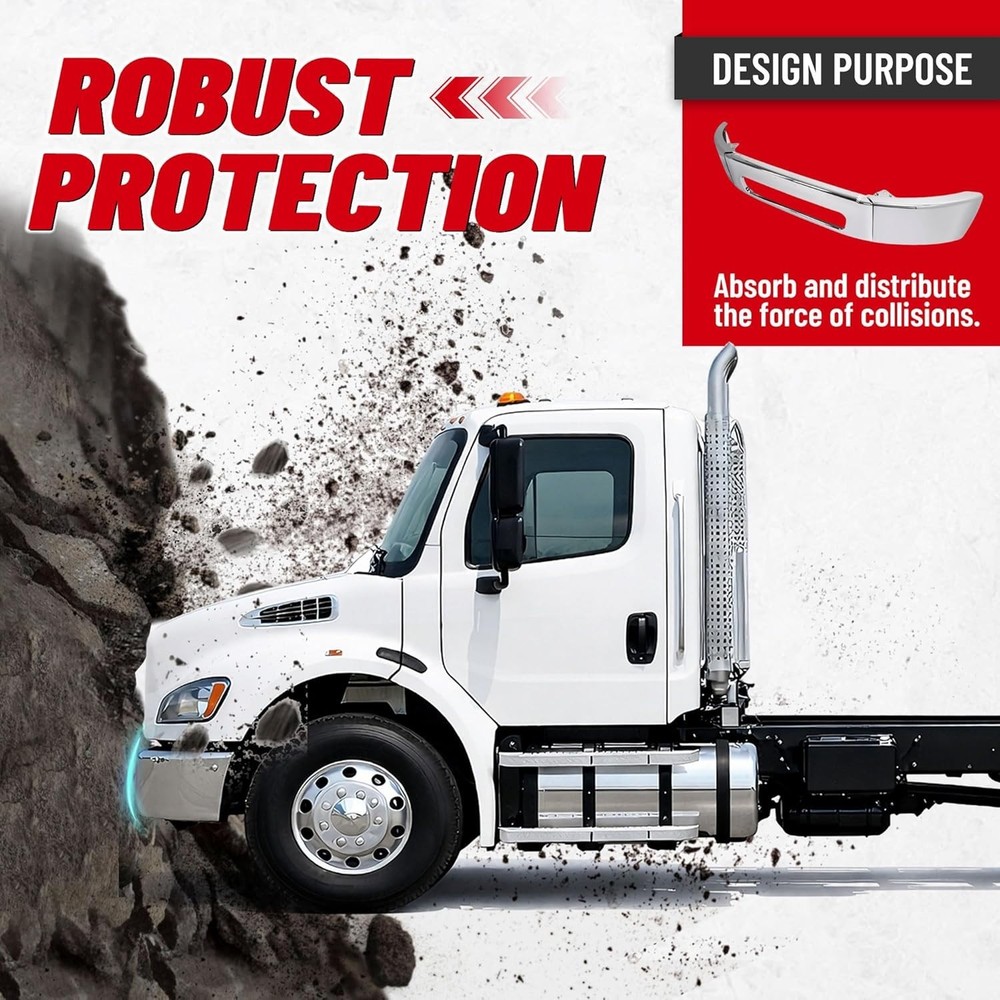 Front Bumper Assembly Compatible with 2003-2021 Freightliner M2 106 112 Models