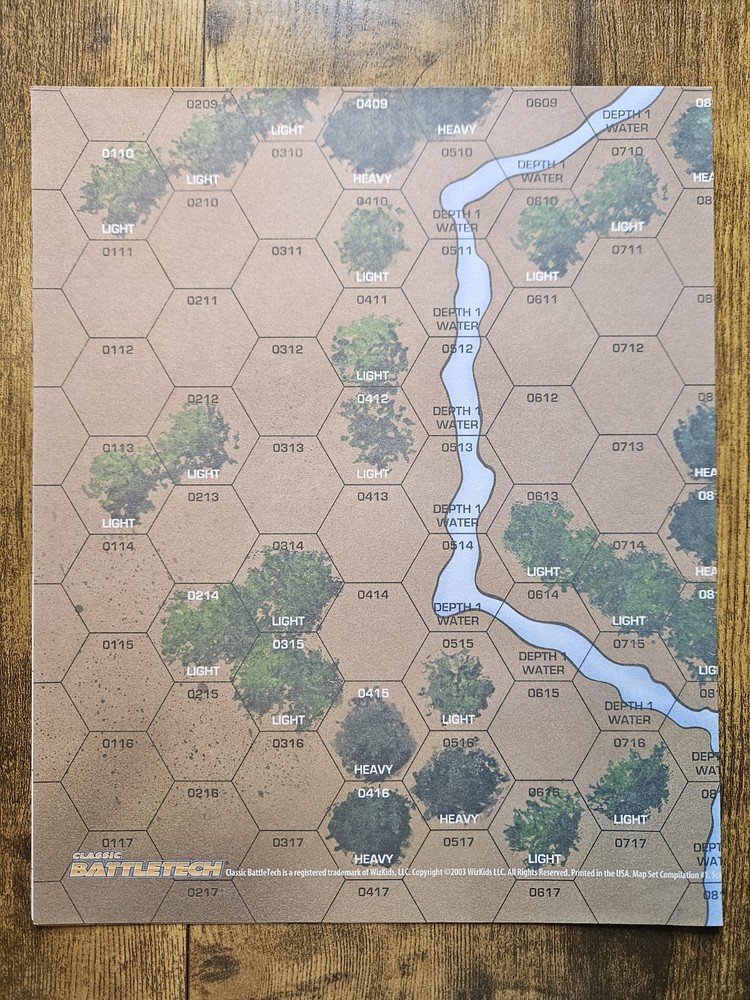 Classic Battletech 2003 Map Set Compilation #1 - 22 Total Maps (Missing Two) VG