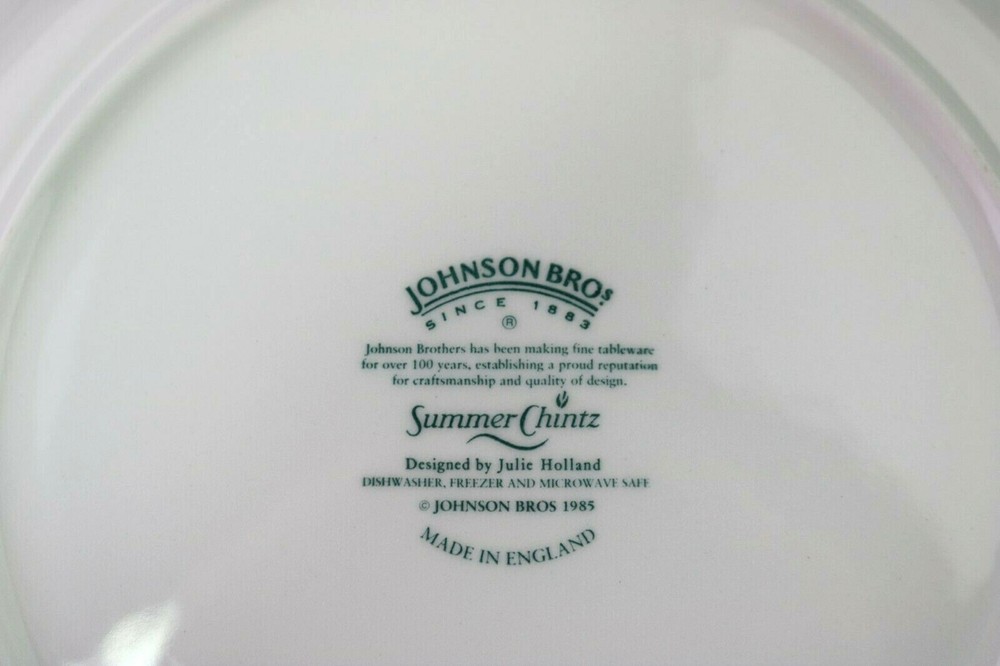 Johnson Brothers SUMMER CHINTZ 5 PC Place Setting Dinner Bread Salad Plates Cup