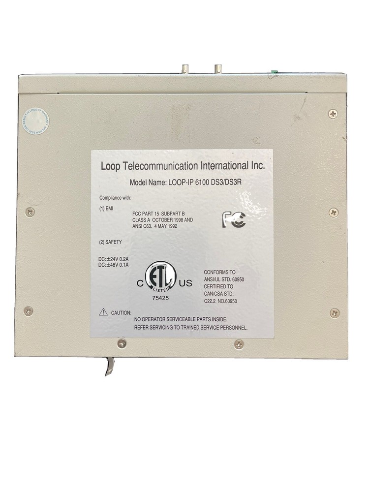 Loop-IP6100 6100-DS3R Ethernet Interface - LOOP TELECOMMUNICATIONS INTERNATIONAL