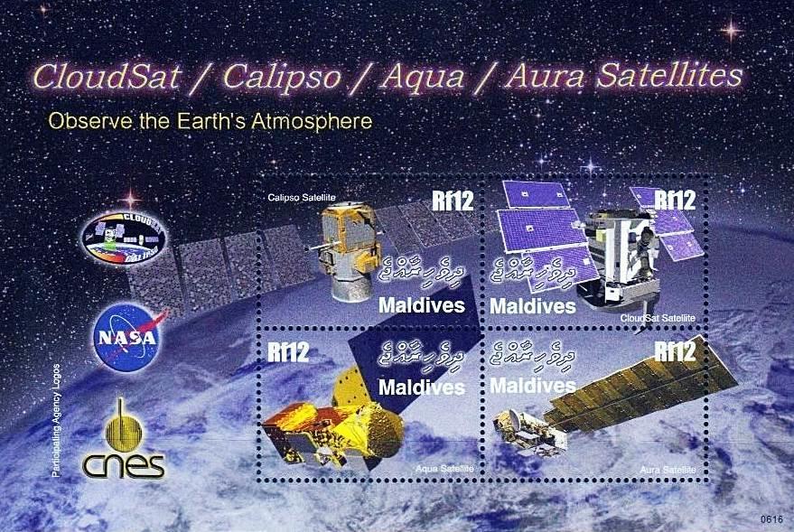 MALDIVE IS. 2008 ATMOSPHERE SPACE PROBES M/S MNH