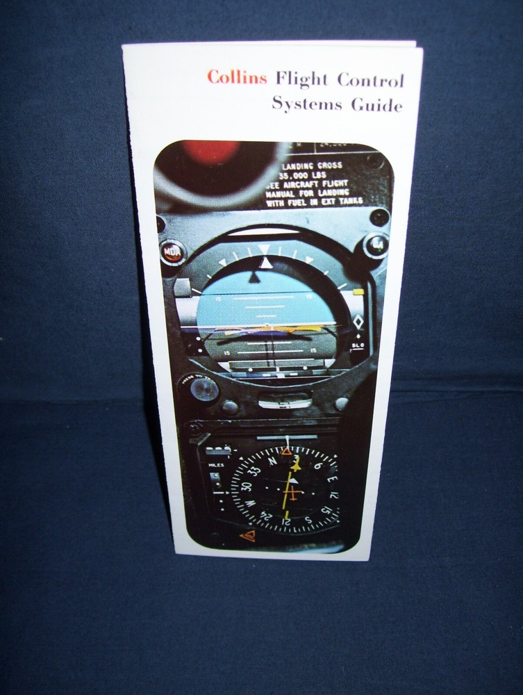 Vintage Collins Flight Control Systems Guide Fold Out Brochure 1969