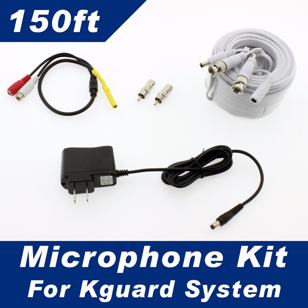 150ft Kguard Surveillance Security System Microphone Kit for All Kguard Systems