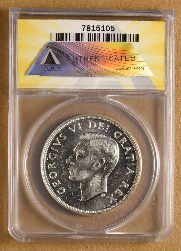 1951 Canada Silver Dollar ANACS MS62