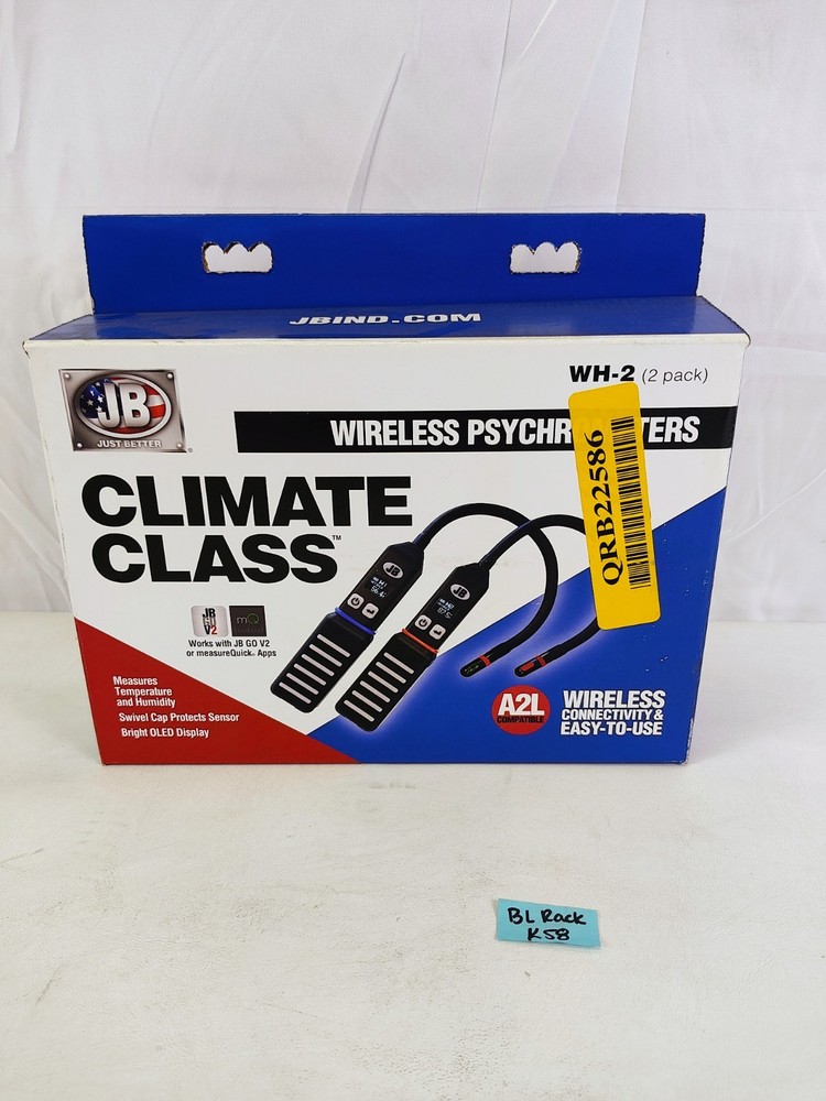 JB Industries WH-2 CLIMATE CLASS Psychrometers, 2 Pack, New/In Box