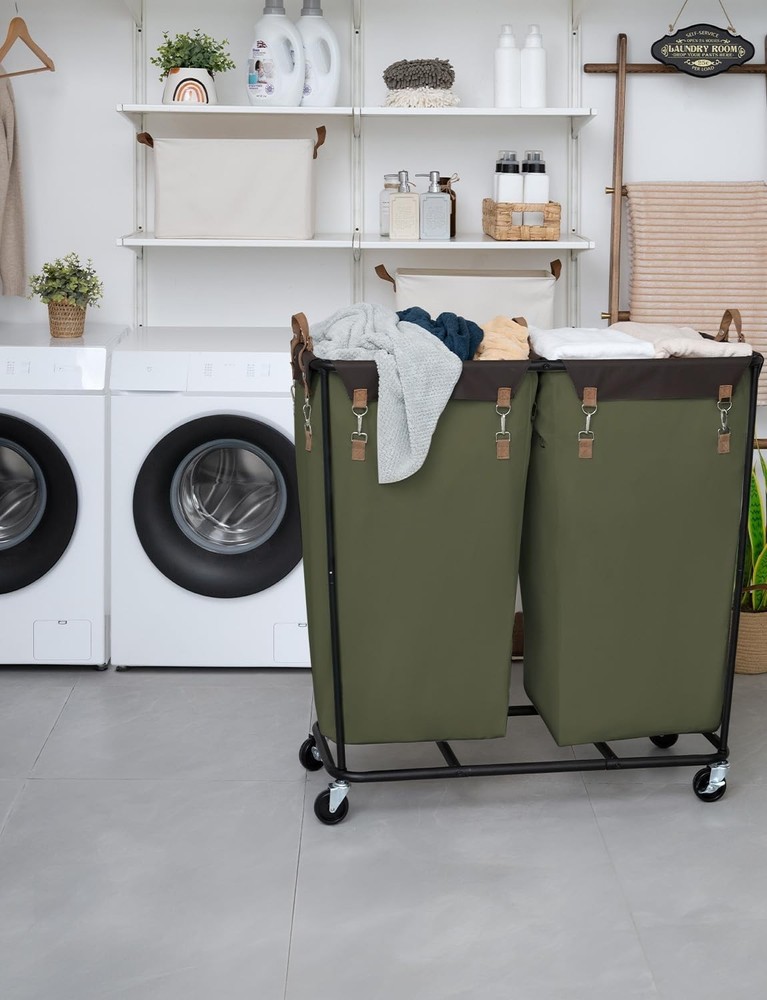 390L Extra Large Capacity Wheeled Laundry Basket