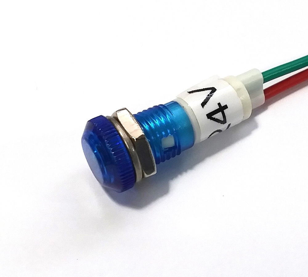 3 BBT 24 volt Waterproof Blue LED Low-Profile Indicator Lights