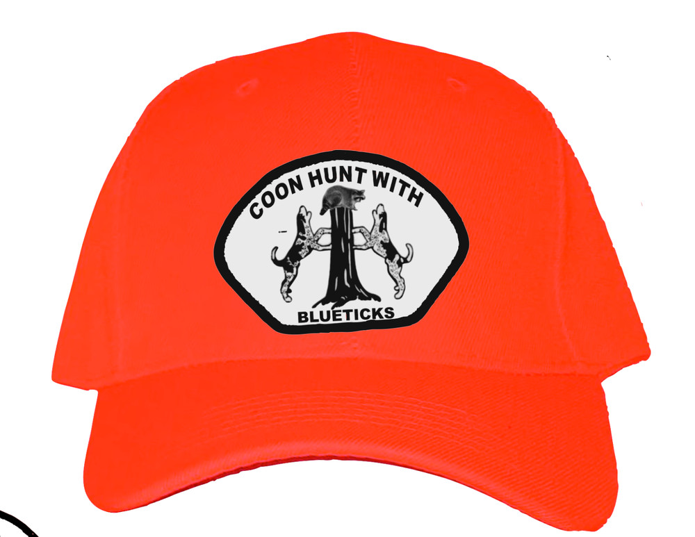 Cap Hat Orange Solid Back Coonhound Blueticks Hunting Coon Dogs Treeing