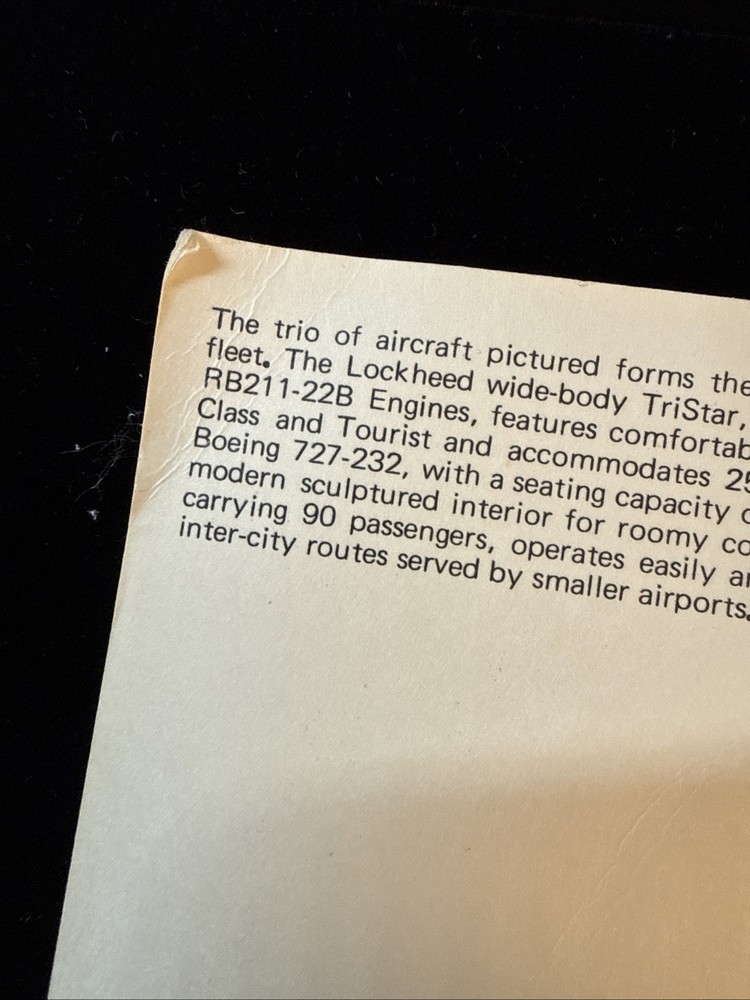 Postcard Delta Airlines Oversize Lockheed Tri-Star Boeing 727-232 DC-9-32