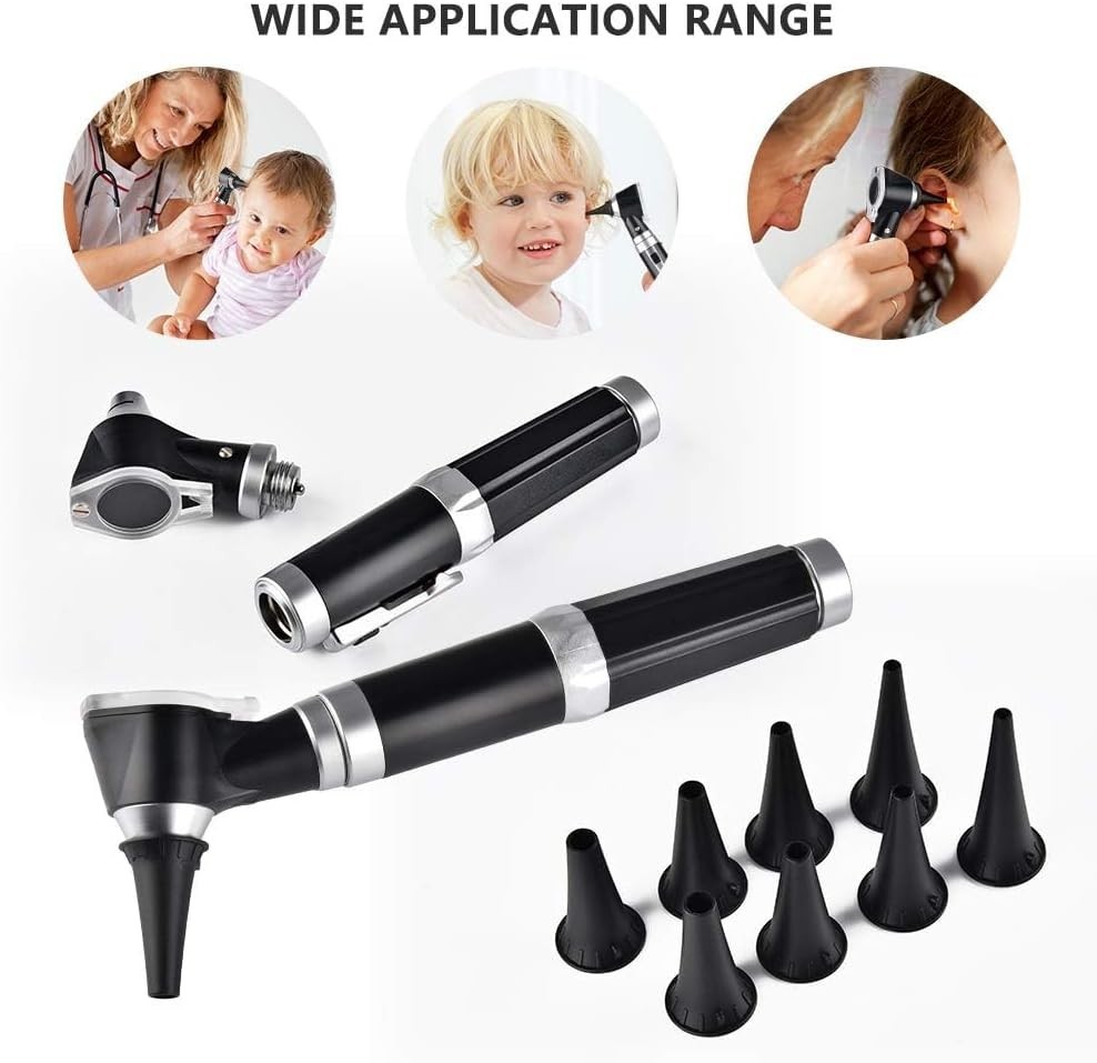 Durable Handheld Ear Magnifier with LED & 8 Interchangeable Tips for All Ages