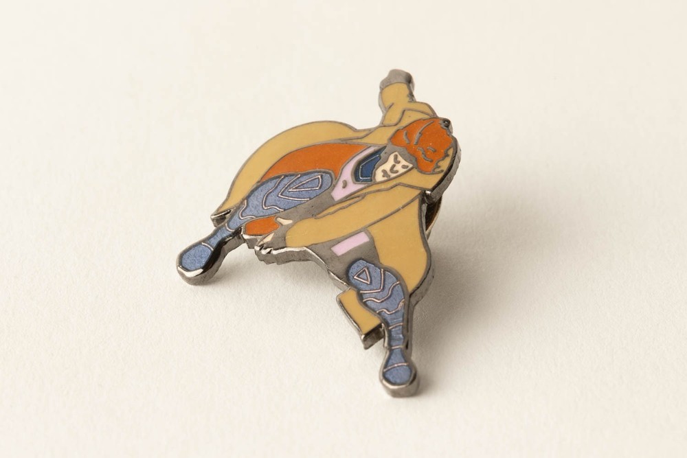 Gambit Silver Metal & Enamel Pin Marvel Planet Studios Vtg