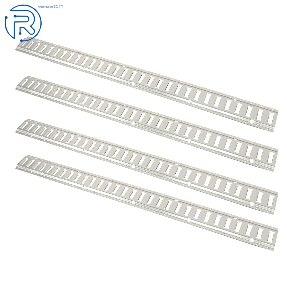 4 Pack 5' E Track Tie Down Rail Kit Galvanized Silver Secure Cargo For Trucks