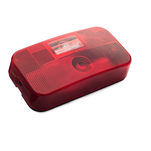 Red Surface Mount Light - Without License Bracket & Light Black