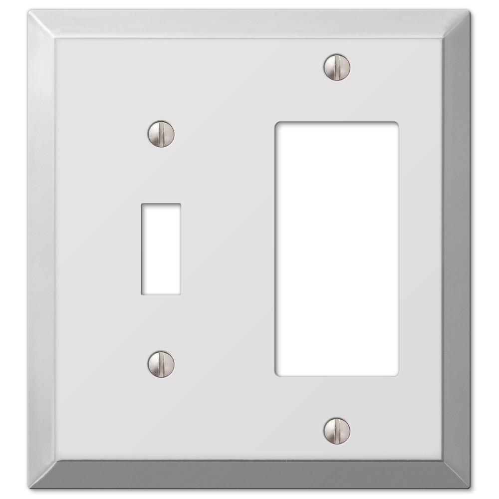 Polished Chrome Switchplate Light With Wall Plate Cover Outlet Toggle Rocker