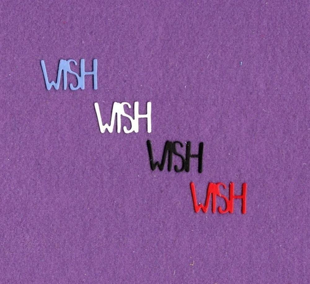 WISH # 3 die cuts scrapbook cards