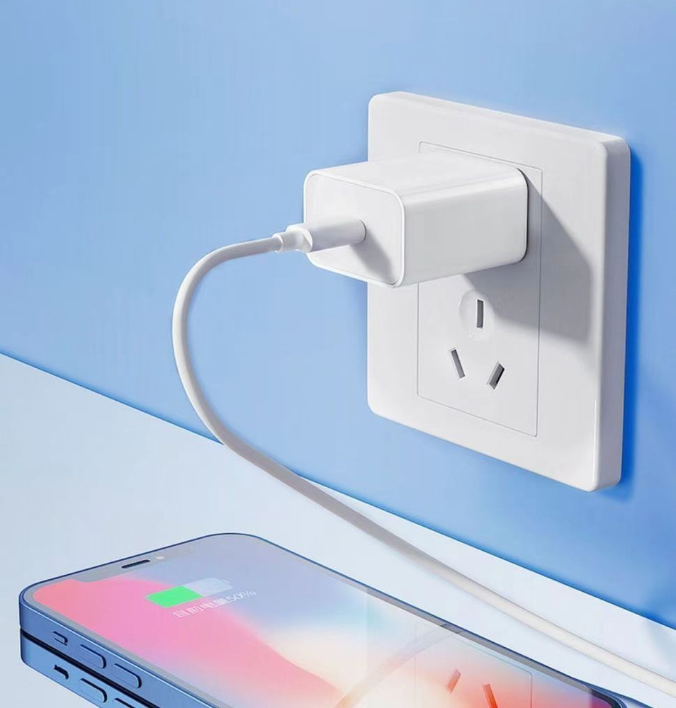 20W USB-C Power Adapter + Free Cable PD Fast Charging iPhone Android Lightweight