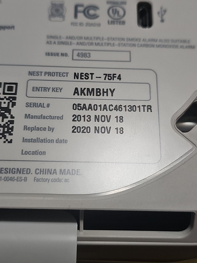 Nest Protect 1st Generation S3003LWES---READ