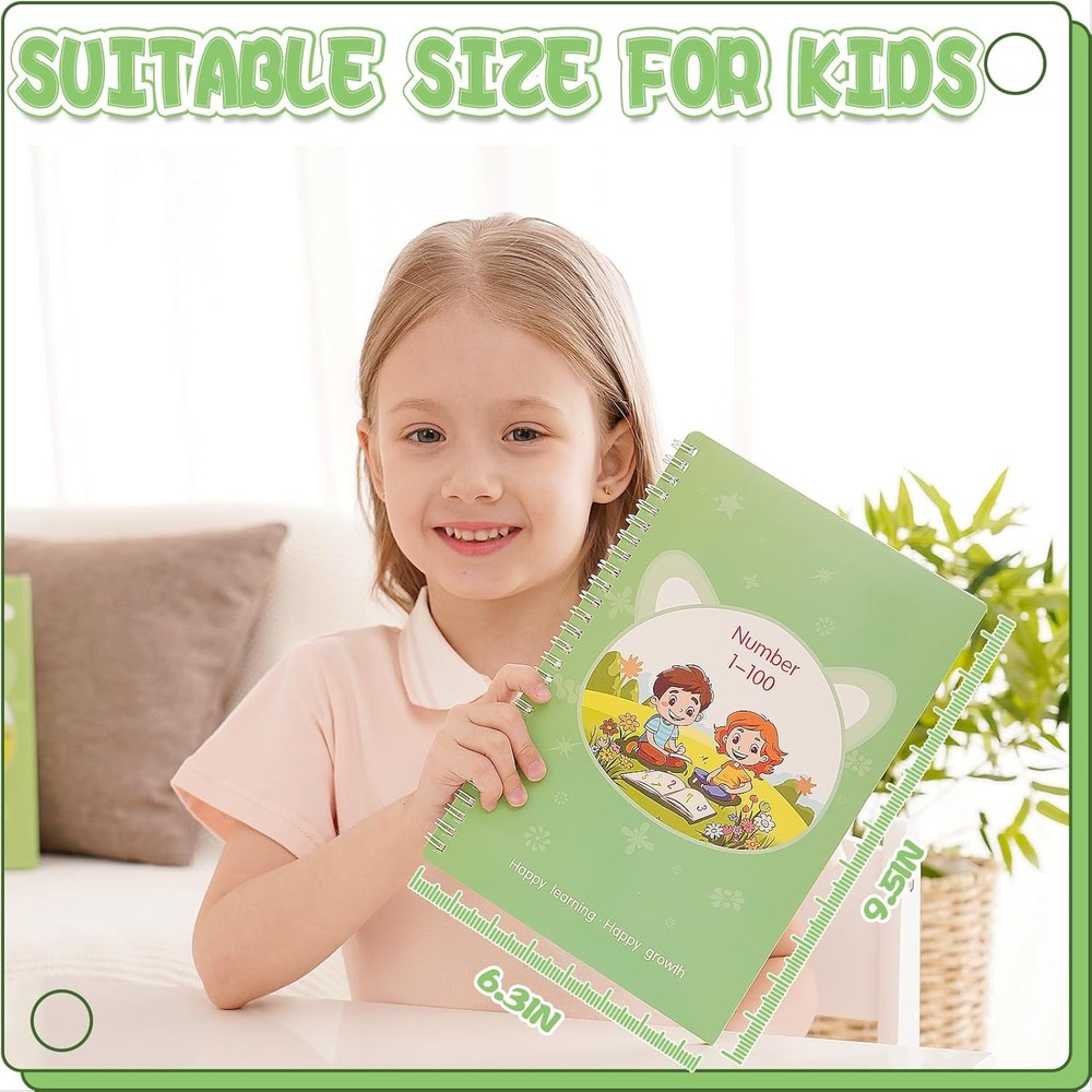 Reusable Grooved Handwriting Workbooks,Magic Copybook,Magic Writing Practice...