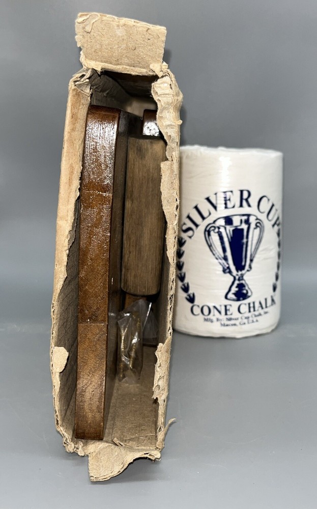 Wooden Cone Pool Billiard Chalk Holder Includes 1 Silver Cup Cone Chalk