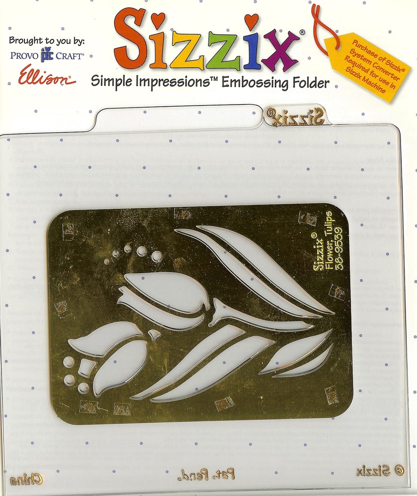 Tulips Embossing Folder SIZZIX - NEW, 38-9539