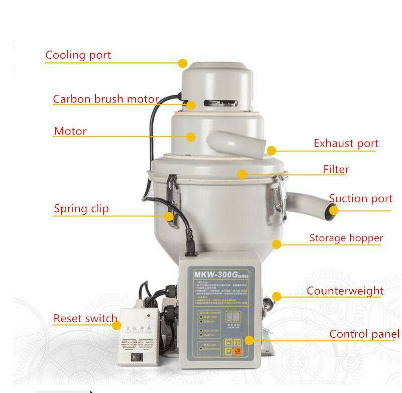 220V Automatic Plastic Particle Vacuum Feeding Machine Auto Loader 300KG/H