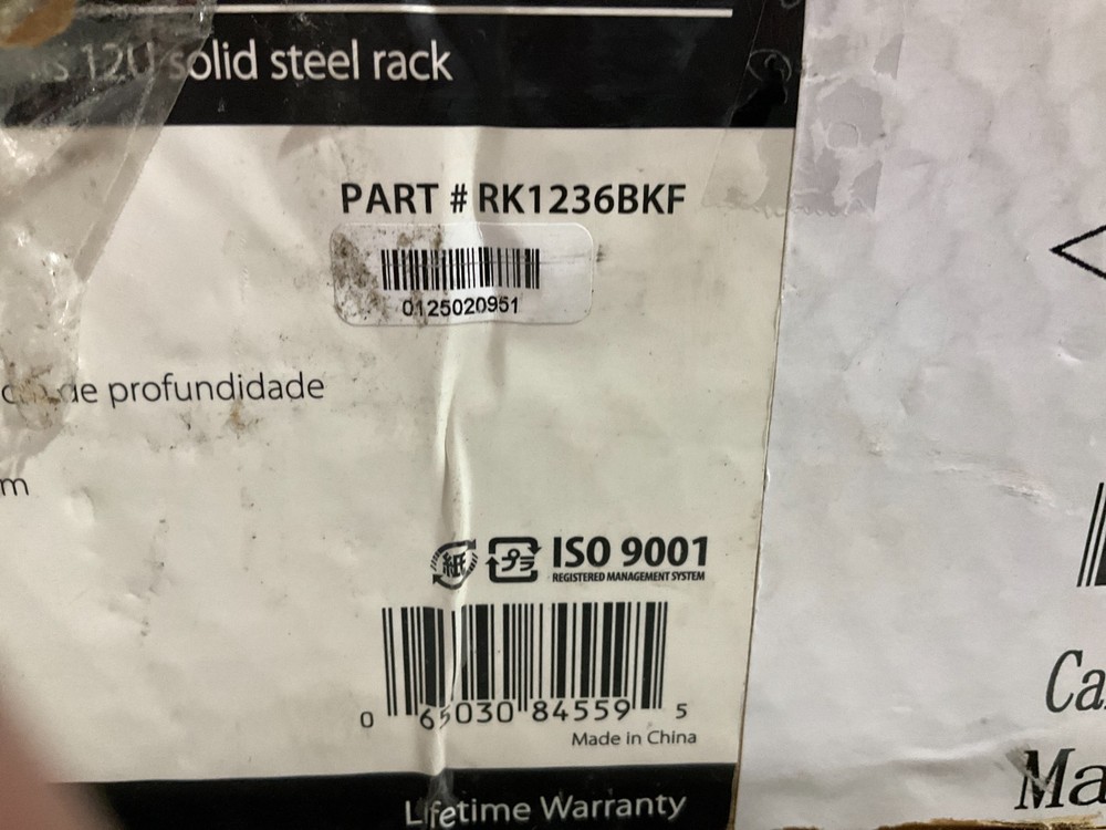 StarTech Server Equipment Rack 12U RK1236BKF 🇺🇸✨🇺🇸✨ NEW! SEALED INSIDE!